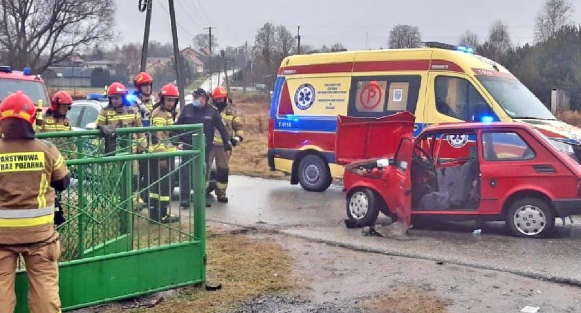 Zdjęcie miejsca wypadku w Brodach koło Końskich