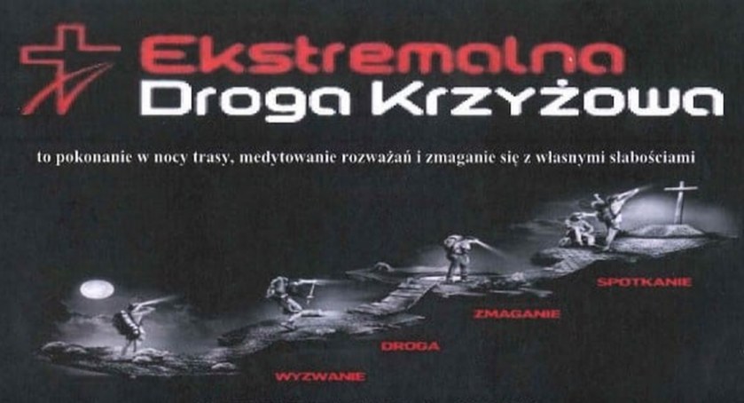Zdjęcie plakatu Ekstremalnej Drogi Krzyżowej w Czarnej