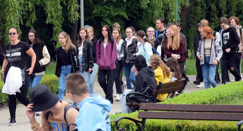 Uczestnicy rajdu, którzy wyruszyli do Górnego Młyna 