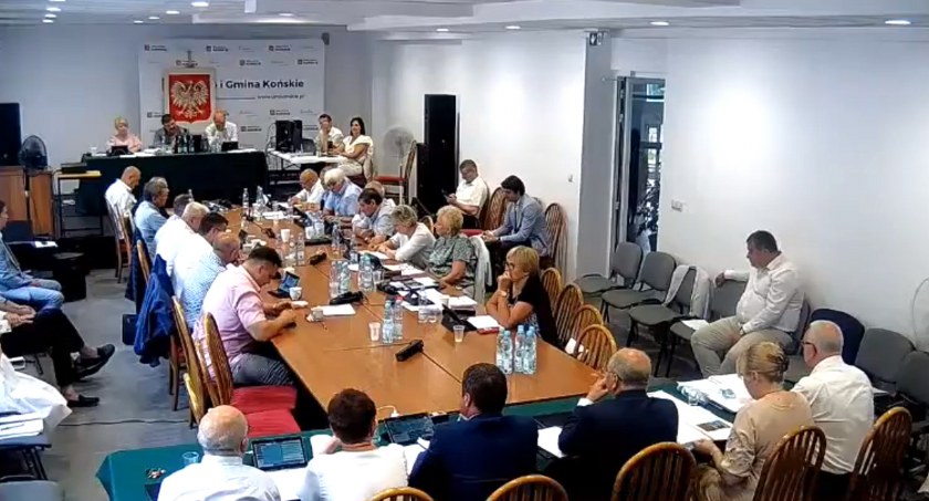 Zdjęcie z sesji Rady Miejskiej w Końskich