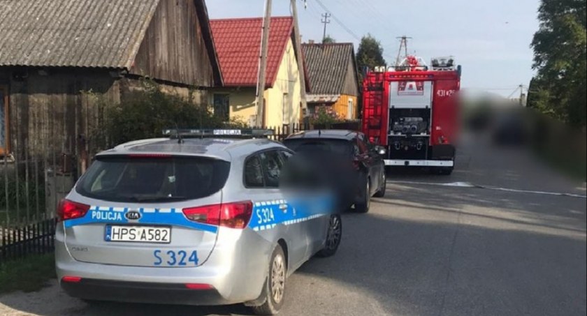 Zdjęcie KPP Końskie: Służby na miejscu tragedii