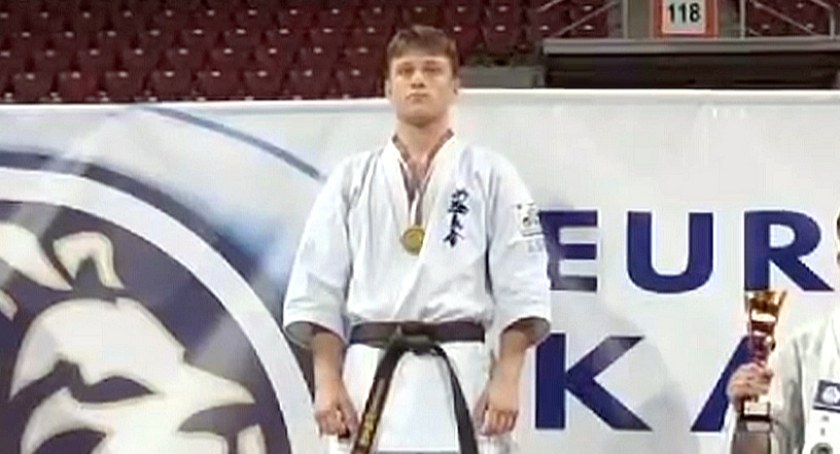 Zdjęcie Jakuba Owczarka, mistrza Europy juniorów w karate