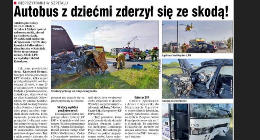 Na zdjęciu: w wyniku tragicznego wypadku zmarła 18-latka kierująca skodą
