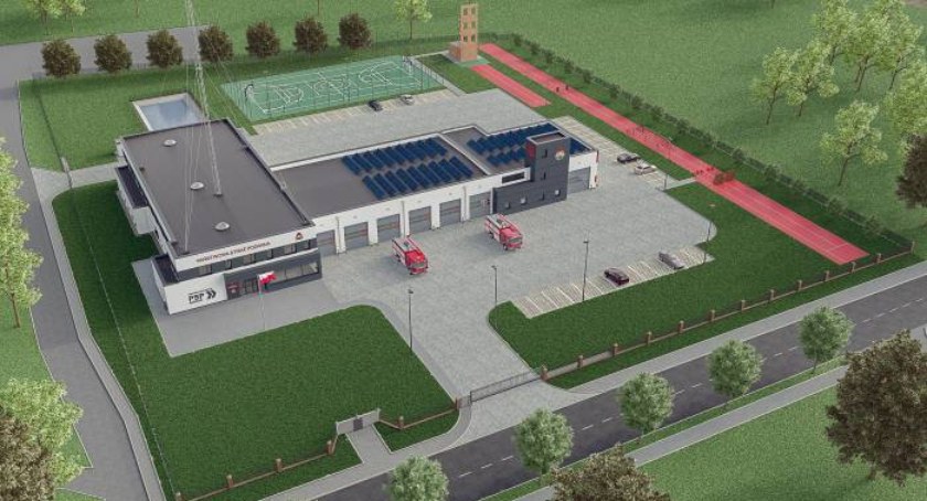 Na zdjęciu wizualizacja nowej strażnicy w Końskich
