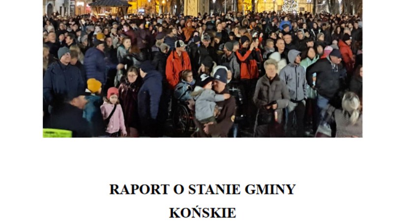 Na zdjęciu - raport o stanie gminy Końskie