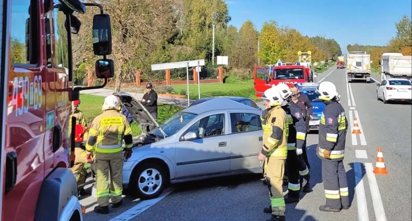 Zdjęcie ; Kolizja w Smykowie Fot.PSP Końskie