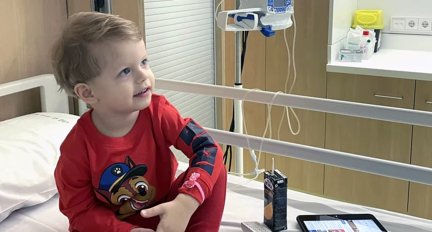 Zdjęcie Bruna Słowińskiego, który już rozpoczął kolejny, nieplanowany etap leczenia