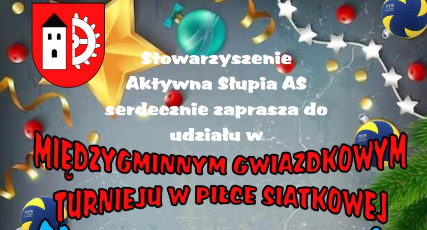 Zdjęcie pakatu Międzygminnego Gwiazdkowego Turnieju Piłki Siatkowej Słupia vs Krasocin