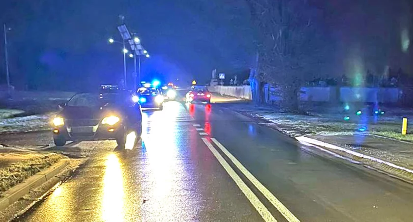 Zdjęcie miejsca wypadku, obok radoszyckiego cmentarza