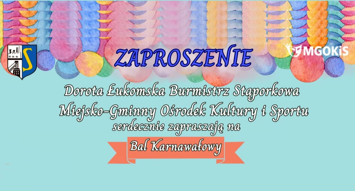 Zdjęcie plakatu balu karnawałowego w Stąporkowie