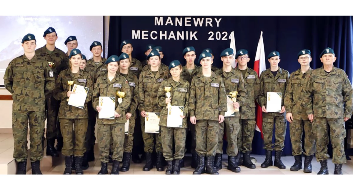 Zdjęcie uczestników i zwycięzców turnieju Manewry Mechanik 2024
