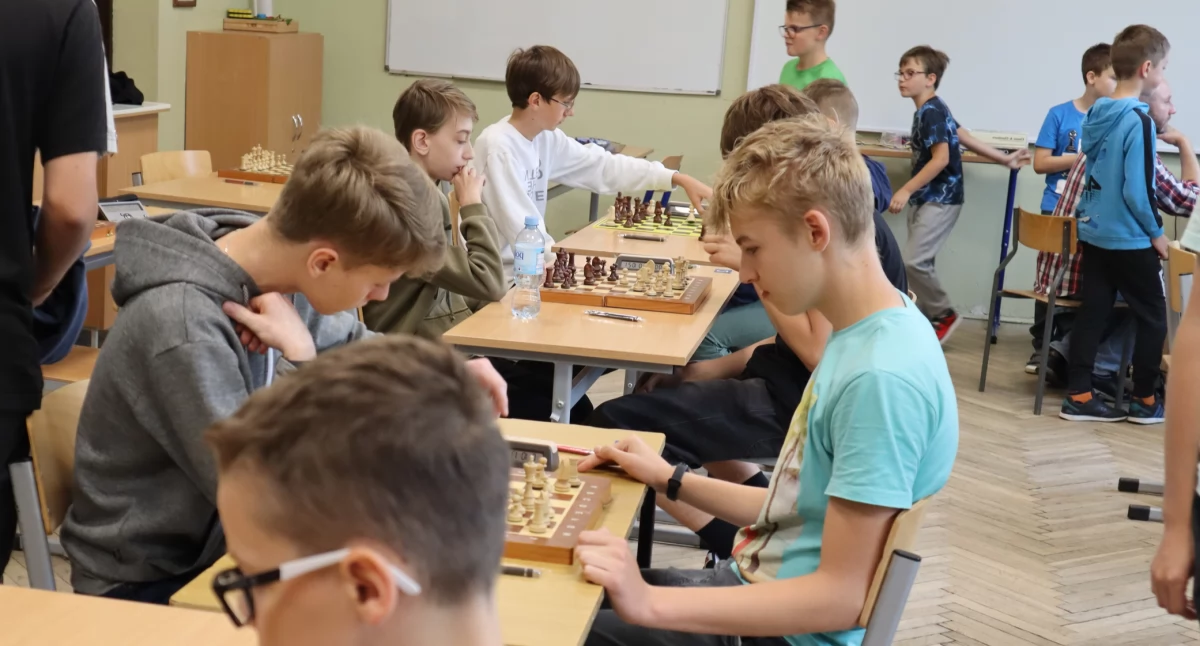 Zdjęcie z turnieju szachowehgo w PSP nr 1 Stąporków
