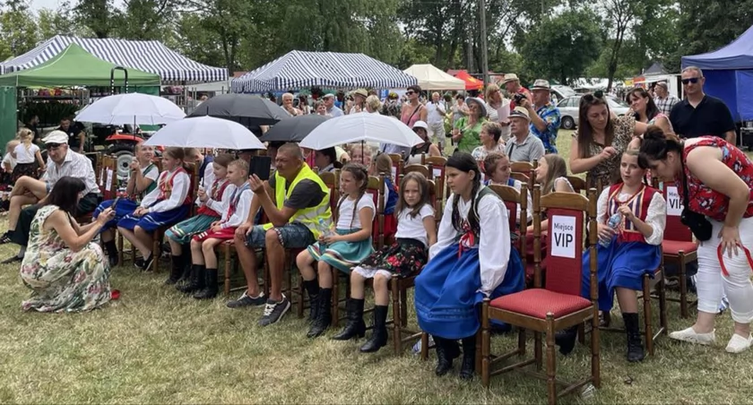 Zdjęcie osób oglądających wydarzenia na scenie w Modliszewicach