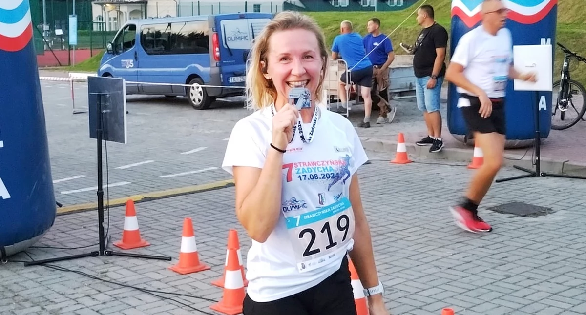 Zdjęcie Elżbiety Szymczyk, która zajęła 4 miiejsce w kat. K40 i pobiła swój rekord
