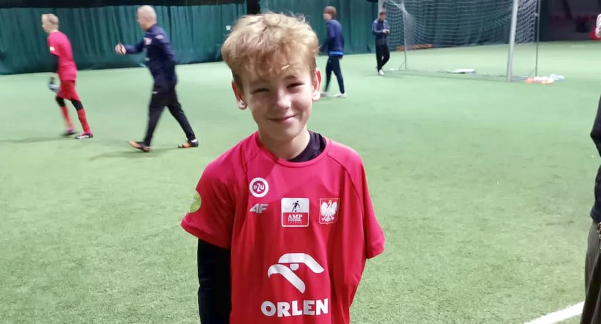 Zdjęcie Oliviera Milcarza podczas zgrupowania kadry Polski juniorów w Amp Futbolu
