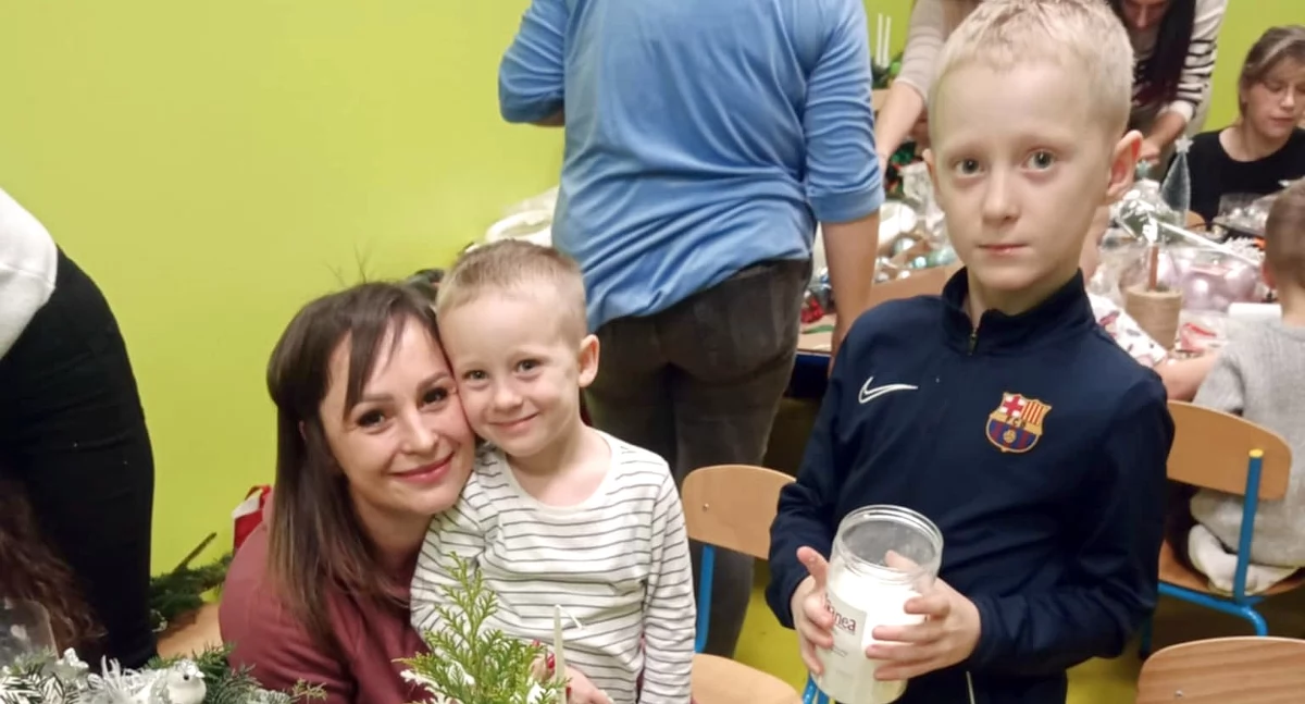 Zdjęcie z warsztatów bożonarodzeniowych w Przedszkolu w Smykowie