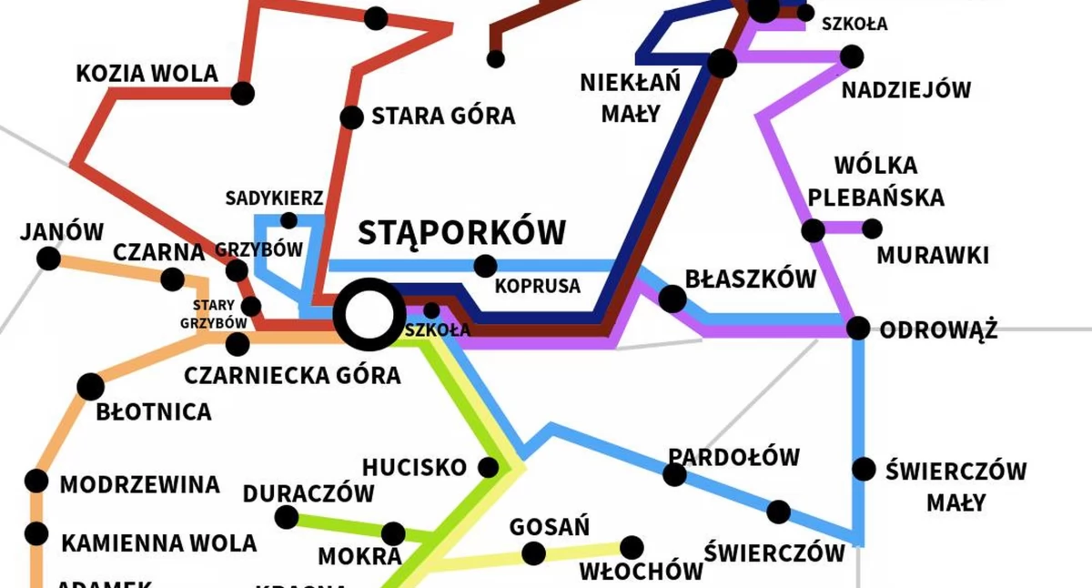 Komunikacja , GMINA STĄPORKÓW Znikają ostatnie białe plamy komunikacyjne Rozkład jazdy linie - zdjęcie, fotografia