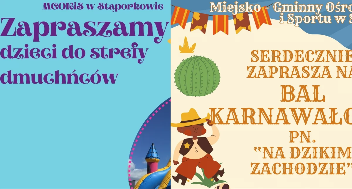 Zdjęcie plakatów ferii z MGOKiS w Stąporkowie