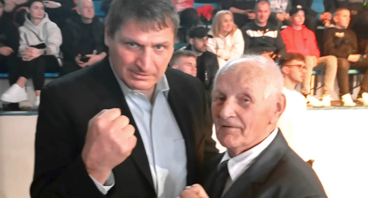 Zdjęcie pana Jerzego Plaskoty z Andrzejem Gołotą
