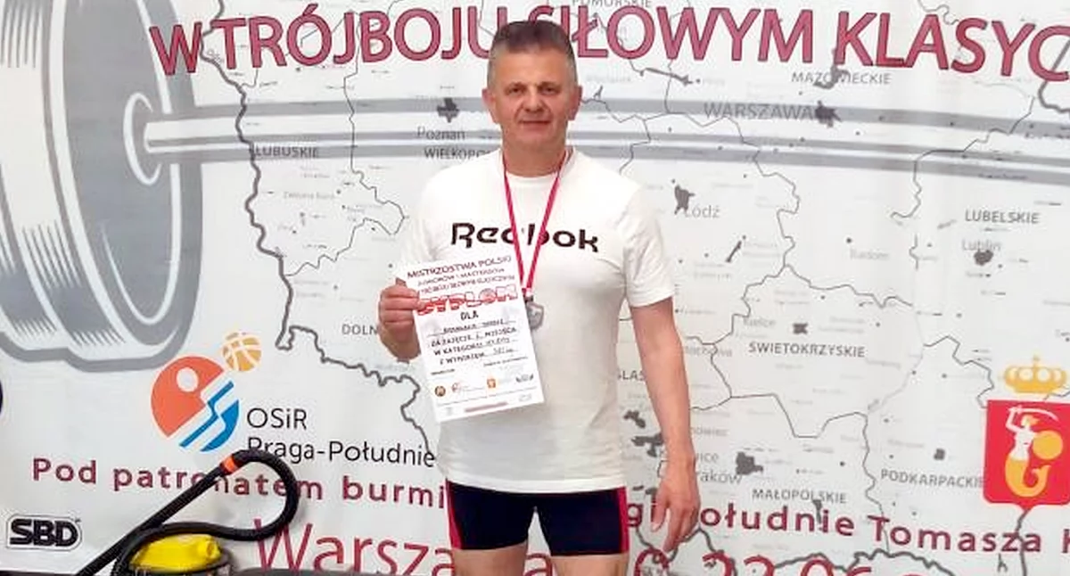 Sporty siłowe, Konecczanin Tomasz Domagała Domagała wicemistrzem Polski trójboju siłowym klasycznym! - zdjęcie, fotografia