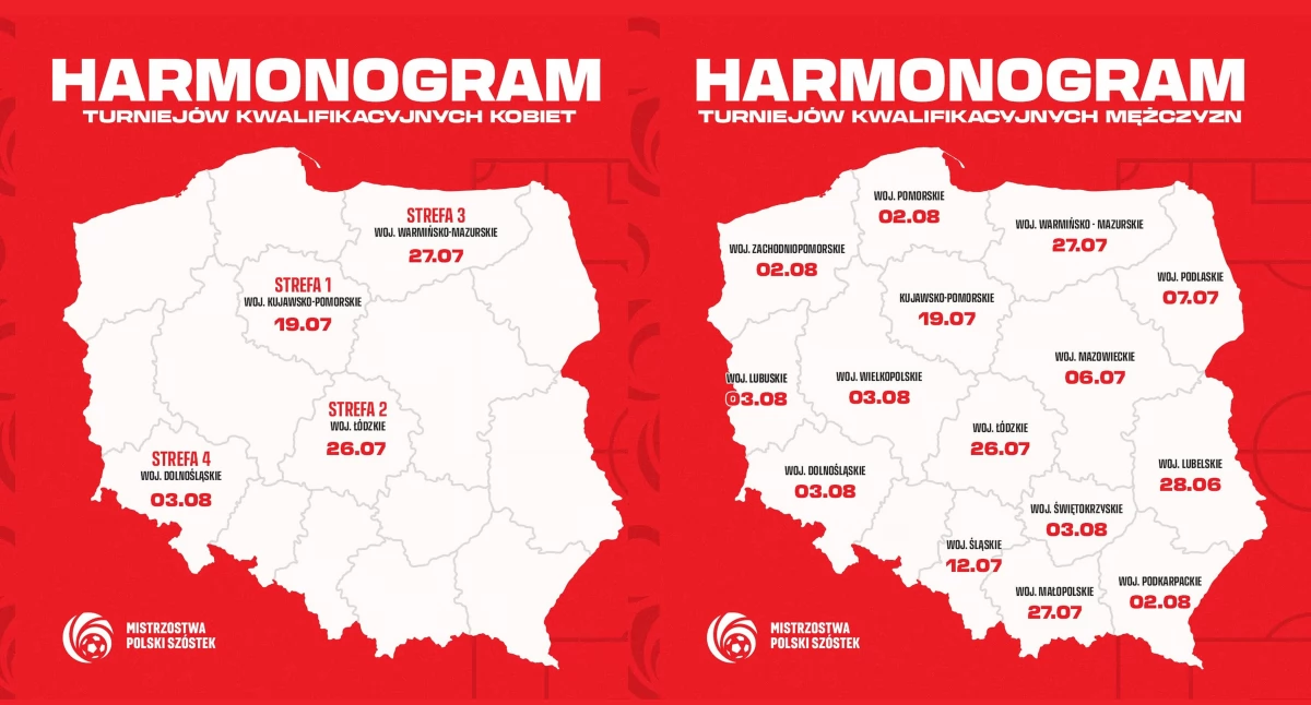 Zdjęcie terminarza turniejów kwalifikacyjnych