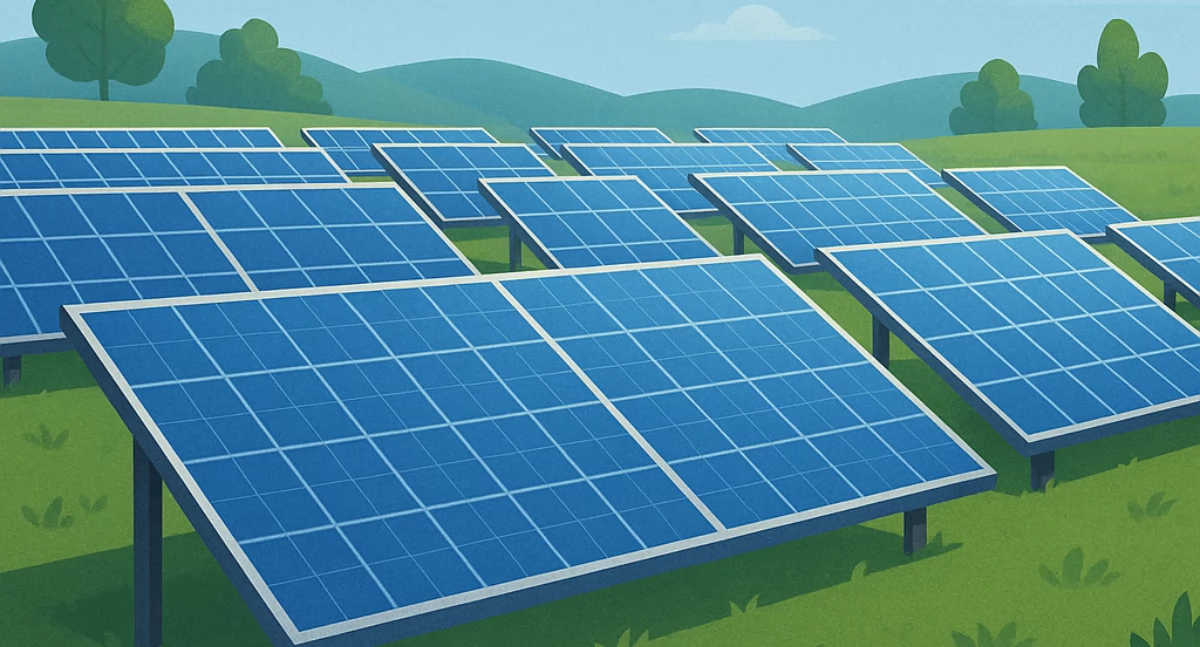 Pożary , TRZEMOSZNA Ogień farmie fotowoltaicznej - zdjęcie, fotografia