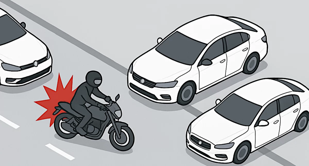 Wypadki , KOŃSKIE Kolizja motocykl - zdjęcie, fotografia