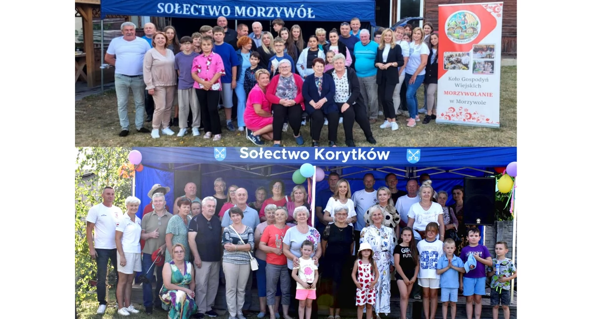 Zdjęcie części uczestników imprez integracyjnych w Morzywole i Korytkowie