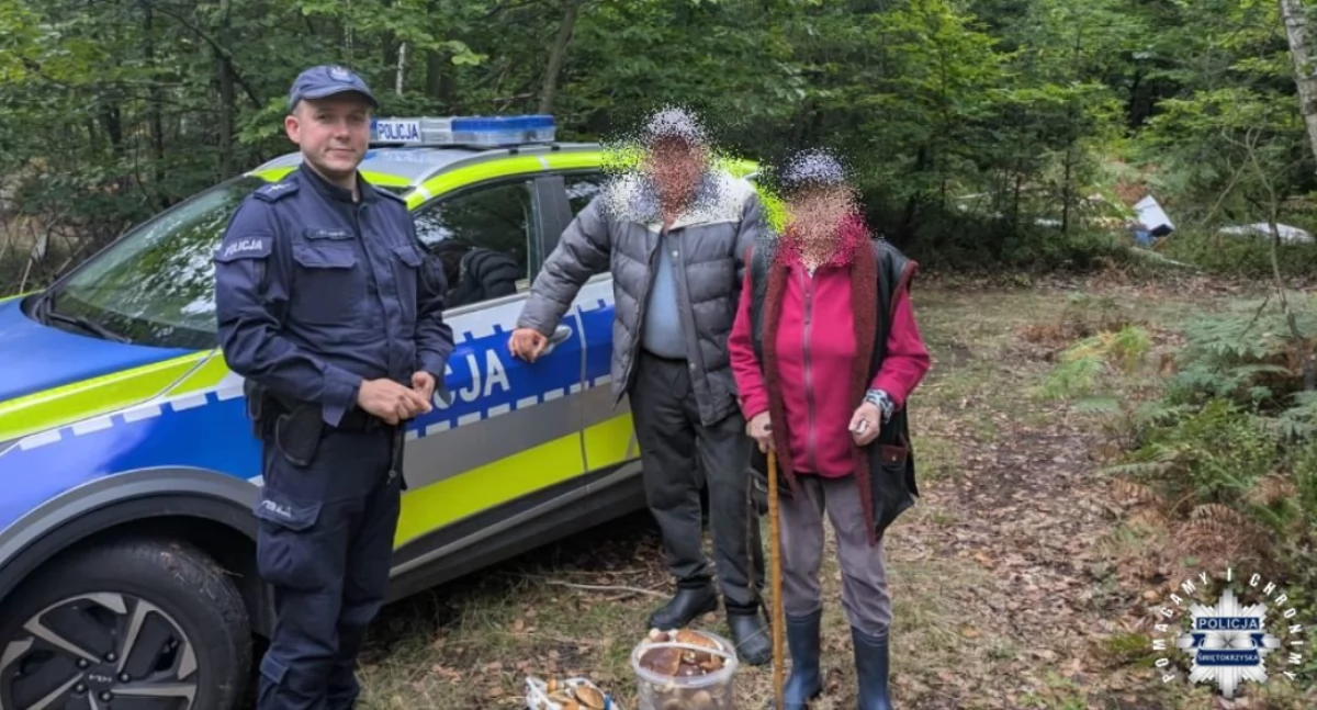 Kronika policyjna , Policjanci pomogli zagubionym grzybiarzom - zdjęcie, fotografia