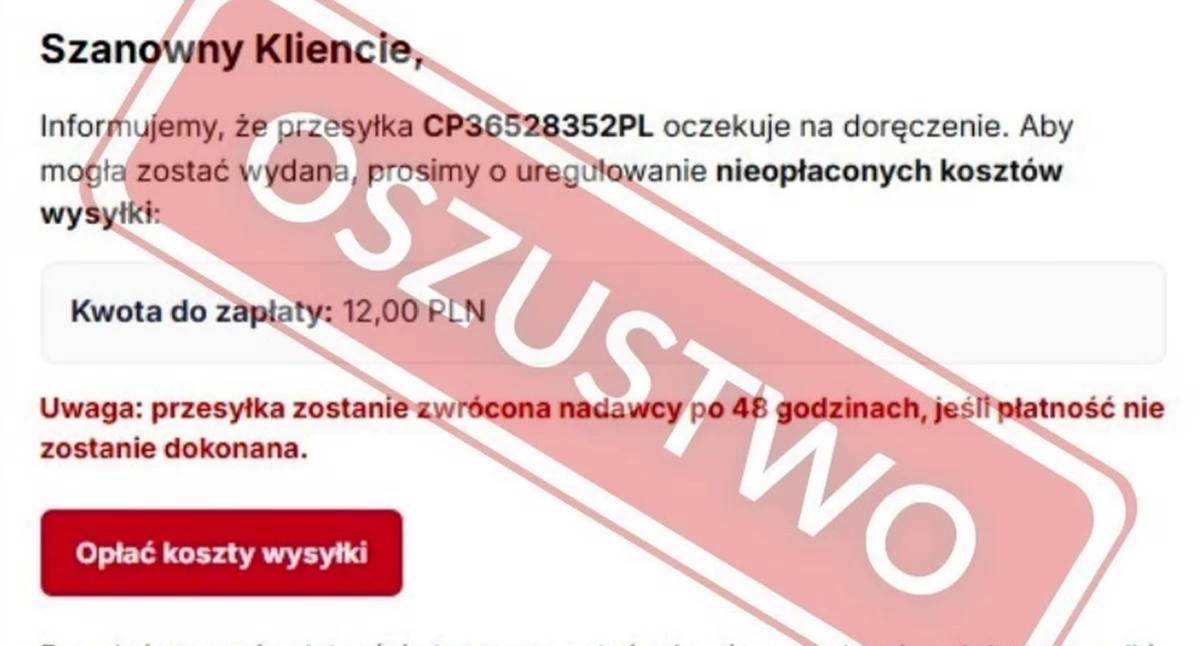 Zdjęcie fałszywego e-maila