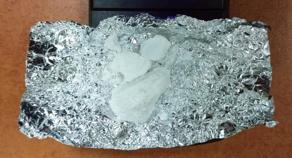 Zdjęcie amfetaminy znalezionej u mężczyzny w Radoszycach