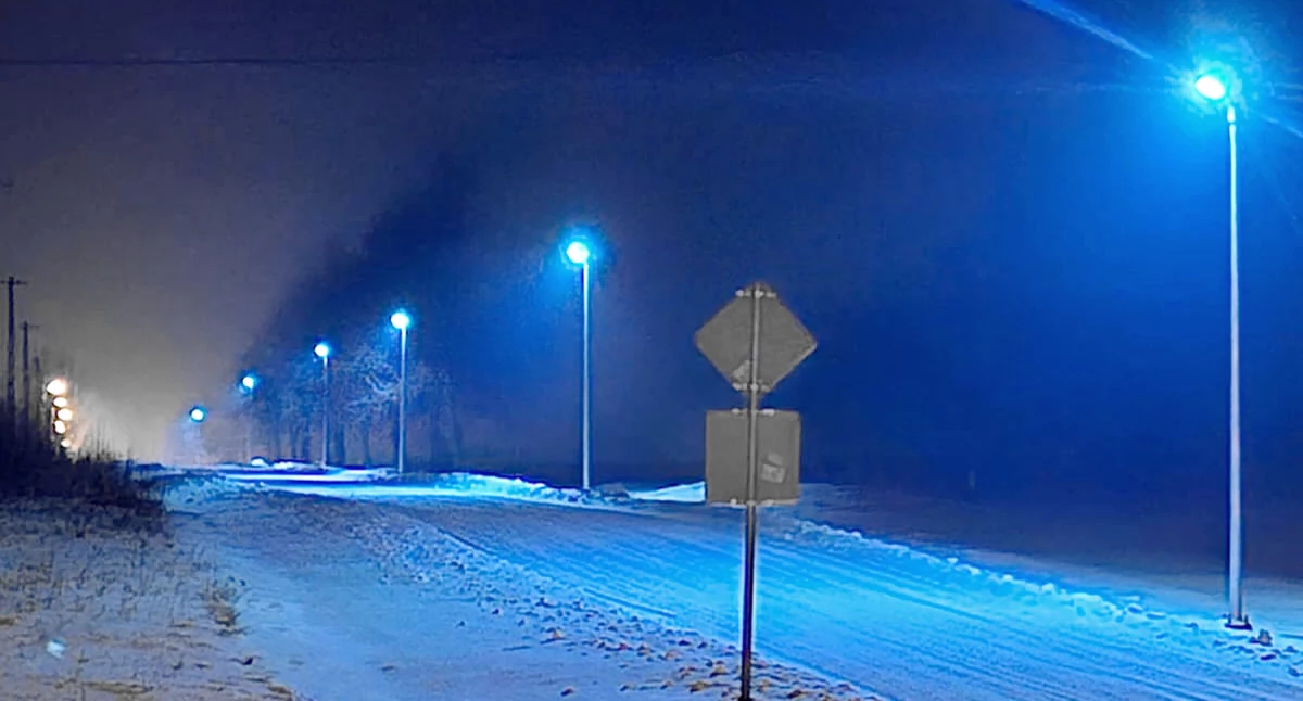 Zdjęcie lamp solarnych LED na terenie gminy Radoszyce