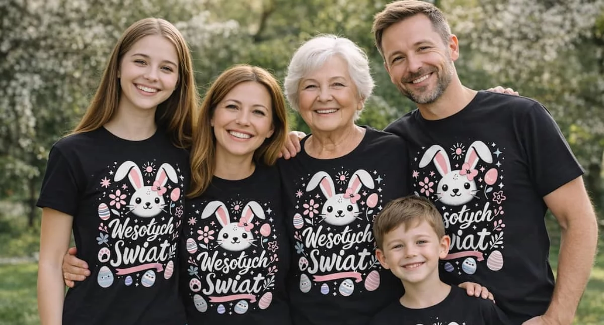 Materiały promocyjne, Niezwykła magia wielkanocnych koszulek dzieci - zdjęcie, fotografia