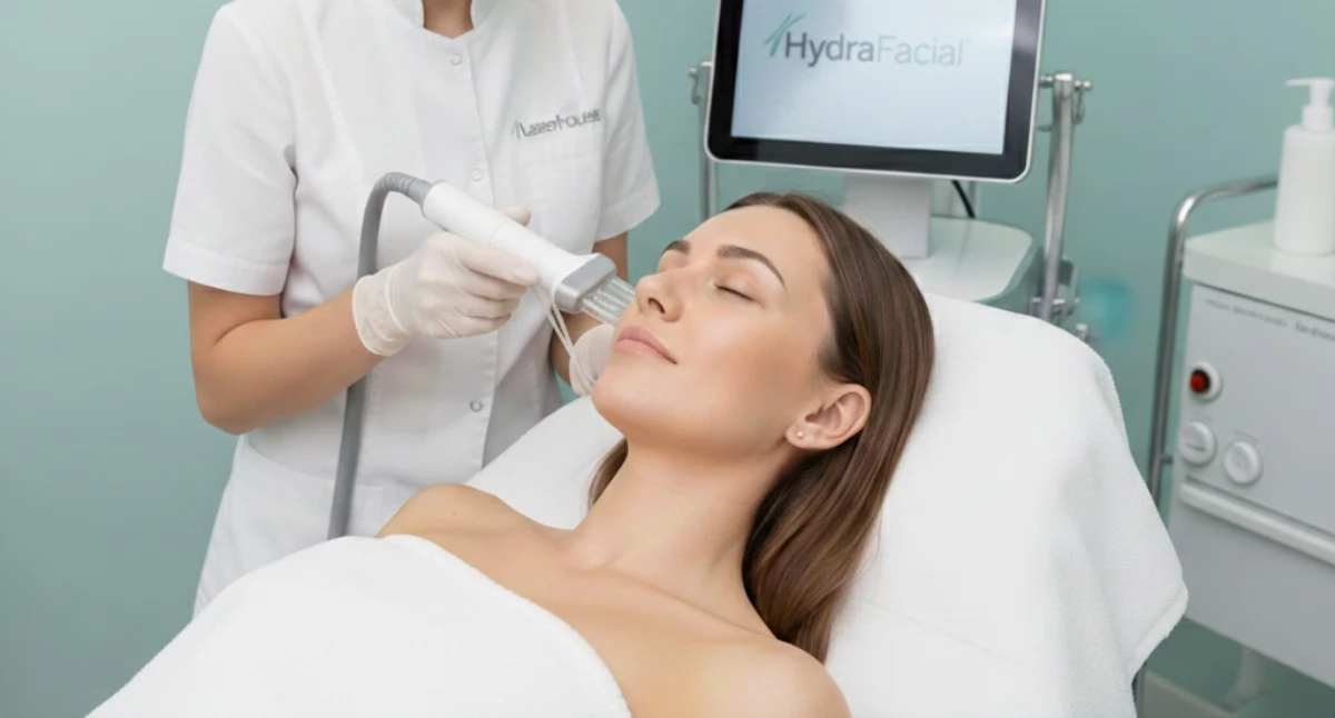 Materiały promocyjne, Zabieg Hydrafacial polega odpowiedni - zdjęcie, fotografia