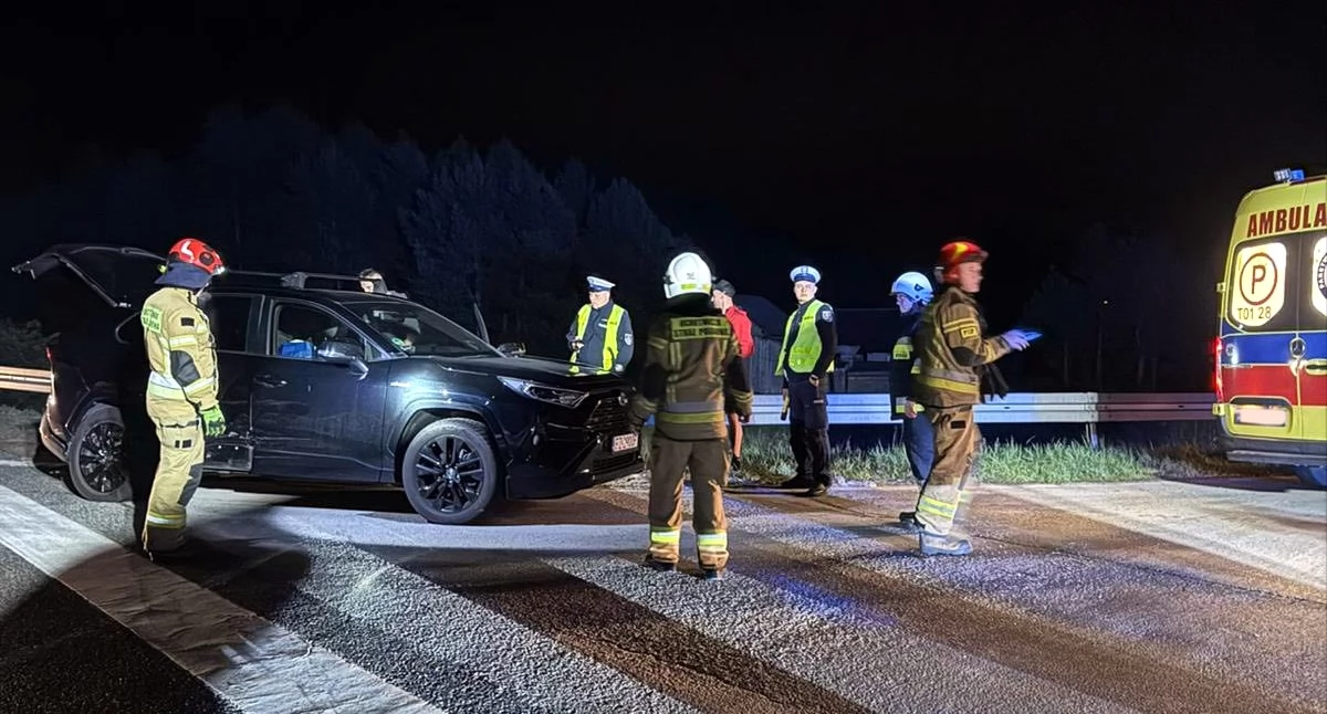 Zdkjęcie z miejsca zdarzenia w Jacentowie. Fot. OSP KSRG Ruda Maleniecka