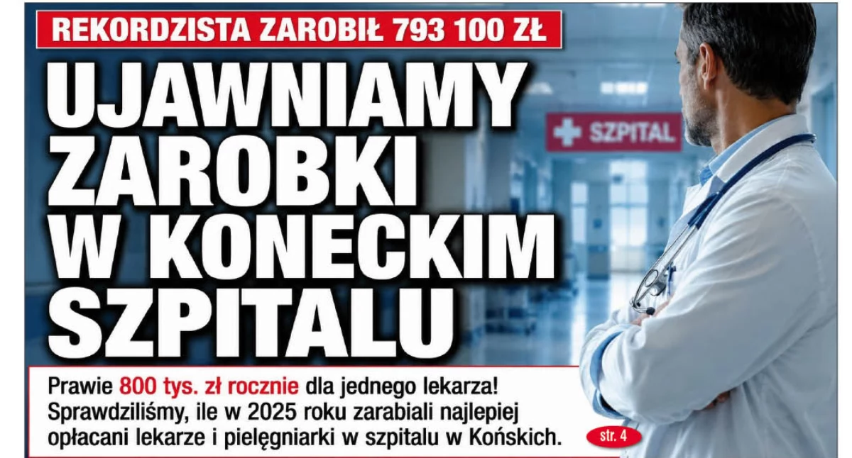 Zdrowie , Ujawniamy zarobki koneckim szpitalu! Rekordzista zarobił prawie - zdjęcie, fotografia