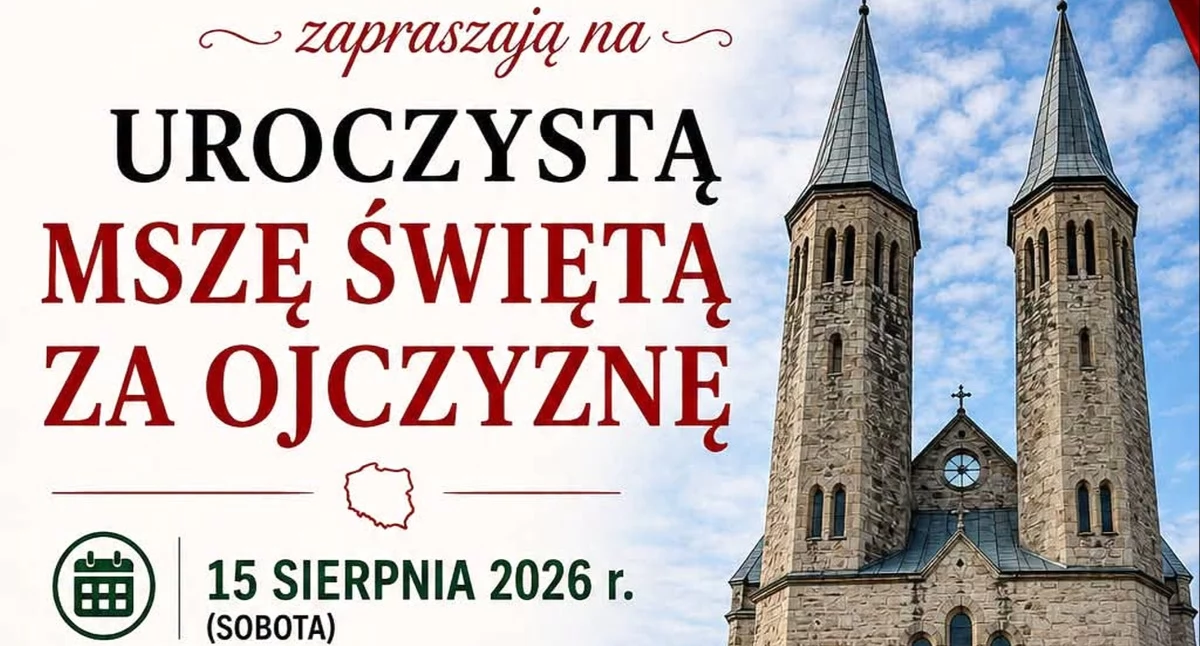 Zdjęcie plakatu uroczystości. Fot. Gmina Smyków