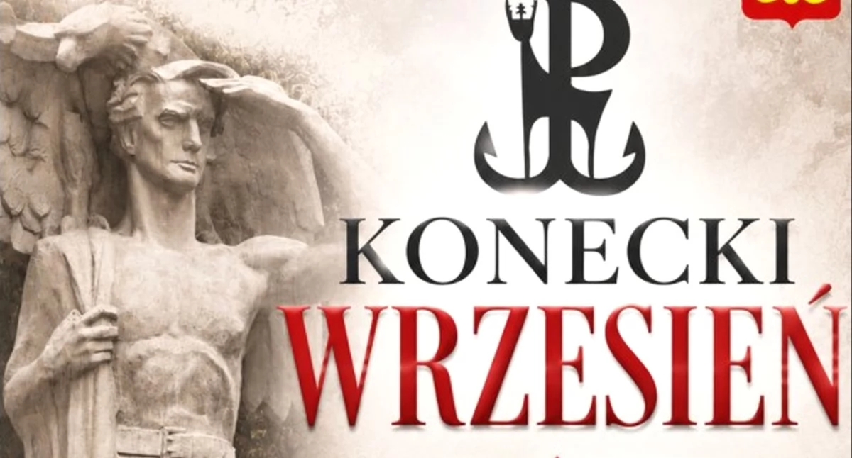 Zdjęcie plakatu uroczystości. Fot. Gmina Końskie