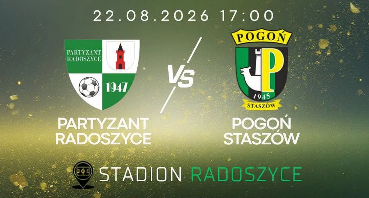 Zdjęcie plakatu meczu. Fot. FB Partyzanta Radoszyce