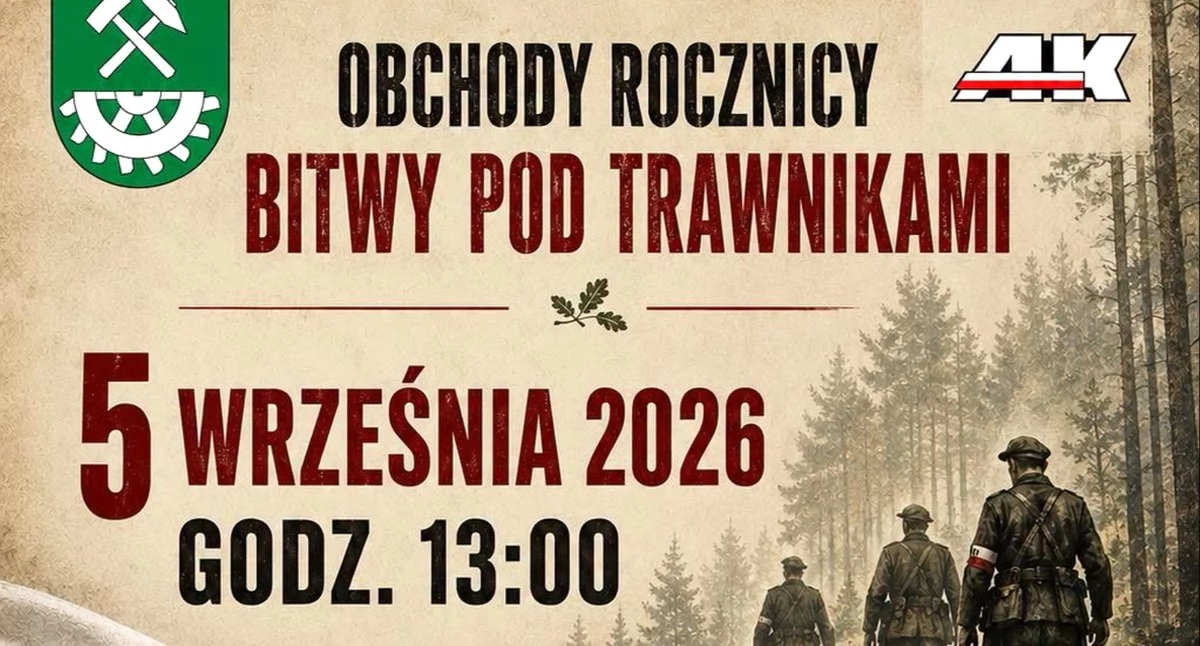 Zdjęcie plakatu uroczystości. Fot. Gmina Smyków