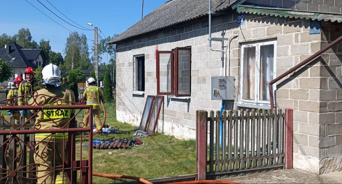 Zdjęcie domu, w którym wybuchł pożar. Fot. PSP Końskie
