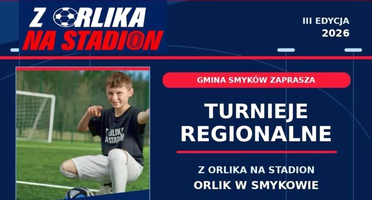 Zdjęcie plakatu turniejów. Fot. Gmina Smyków
