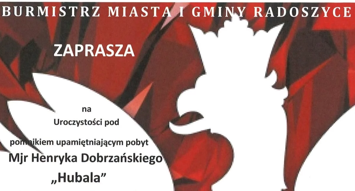 Zdjęcie plakatu uroczystości. Fot. Gmina Radoszyce