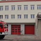 Widok strażnicy od placu manewrowego 
