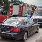 Zderzenie busa i dwóch aut osobowych (2)