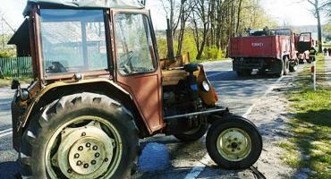 Traktor ursus wjechał pod ciągnik MAN