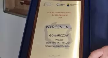 Gmina Gowarczów chwali się najniższym wskaźnikiem zadłużenia w województwie świętokrzyskim