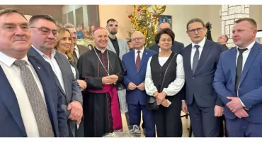 RADOM. Starosta, burmistrzowie i wójtowie z powiatu koneckiego u biskupa radomskiego