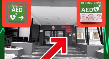 STĄPORKÓW. Nowy defibrylator AED w centrum miasta. Może uratować życie w nagłych sytuacjach