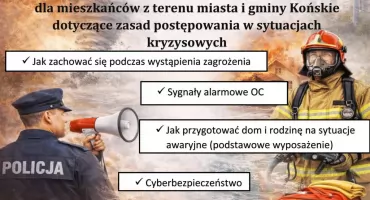 KOŃSKIE. Spotkanie edukacyjno-instruktażowe w Koneckim Centrum Kultury. Jak postępować w sytuacjach kryzysowych?
